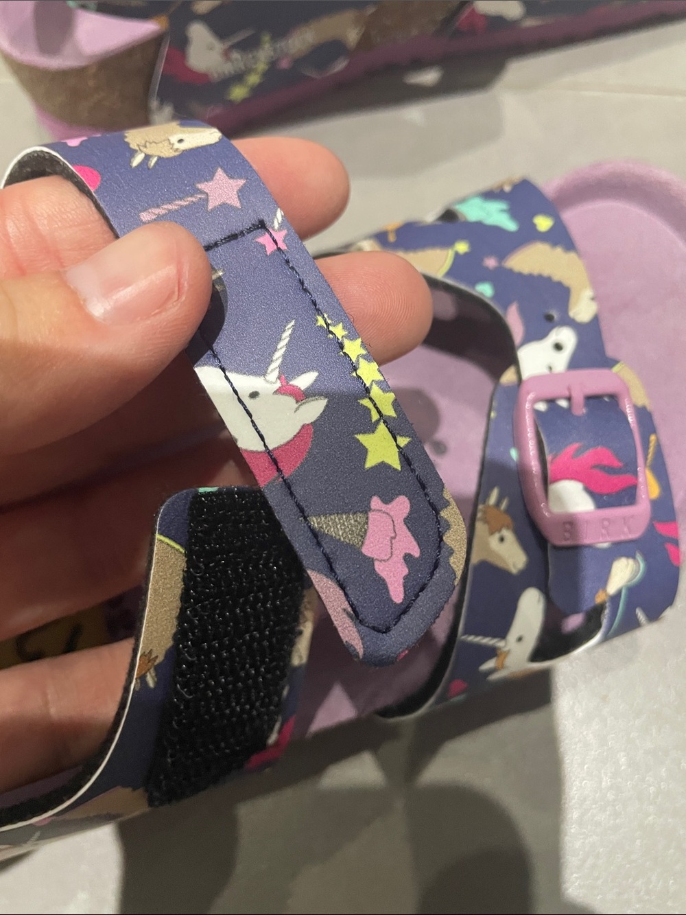 NWOB Birkenstock Colorado Seafoam Multicolor Unicorn Print kids Sandal - Picture 7 of 7